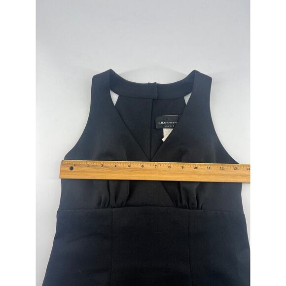 Vintage Connected Dress Womens Size 4 Petites Black Sleeveless Button Back Y2K - Picture 4 of 9